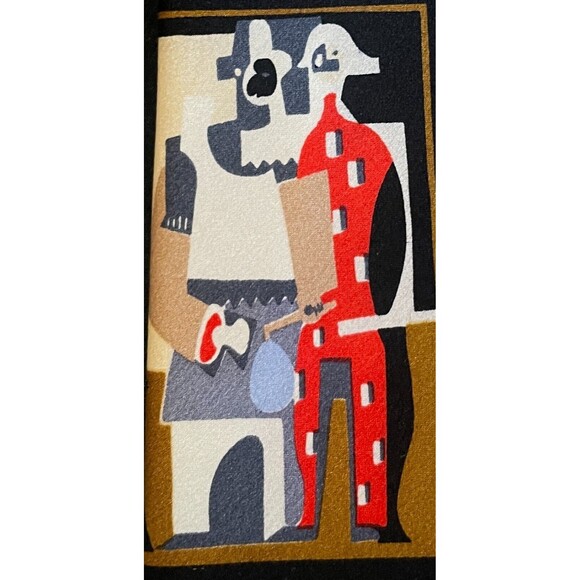 ~ ~100% Silk Handmade Picasso "Pierrot et Arlequin" Mark A. Gough Neck Tie Rare - Picture 13 of 16